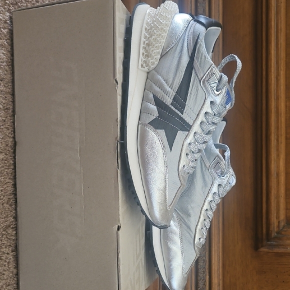 Golden Goose Silver and Black Sneakers - Picture 1 of 4